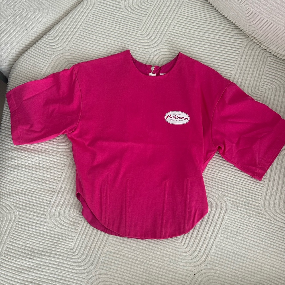 Brand New Pushbutton Pink T-Shirt